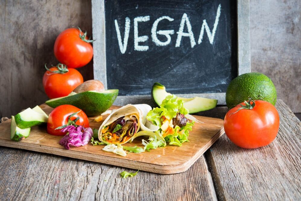 Diet nutrition according to Dukan principles for vegans